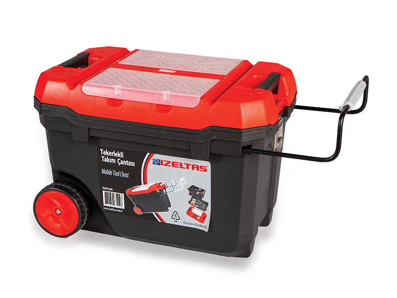 İZELTAŞ TEKERLEKLİ PLASTİK TAKIM ÇANTAŞI 380X595 mm